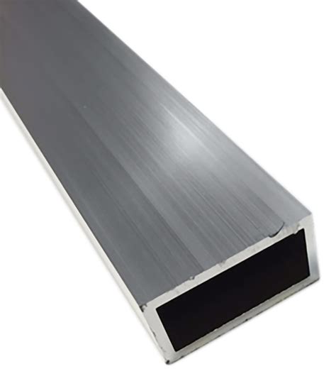 aluminum rectangular tubing|Rectangular Aluminium Metal Tube, 1 3/4in ID, 1m L, 2in W, 1in H .